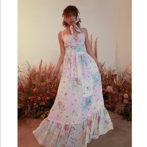 PAT A CAKE TWILL FLORAL MAXI DRESS size Small $95